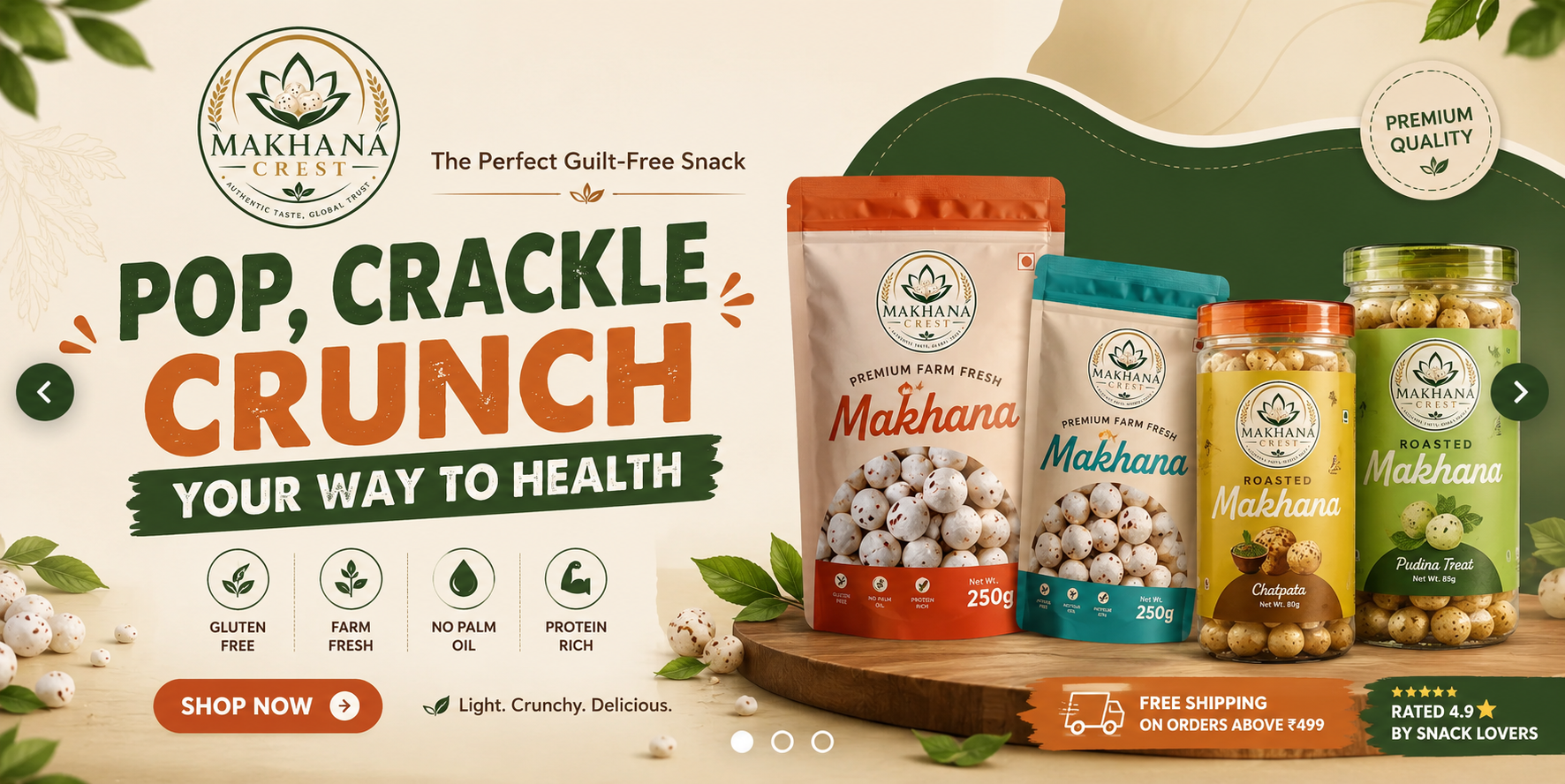 Makhana Crest makhana offer banner
